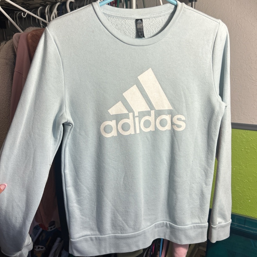 Adidas Sky Blue Crewneck Sweatshirt